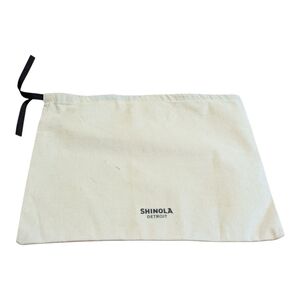 Shinola Detroit Purse Dust Bag Ivory Drawstring Storage Bag Travel Protection